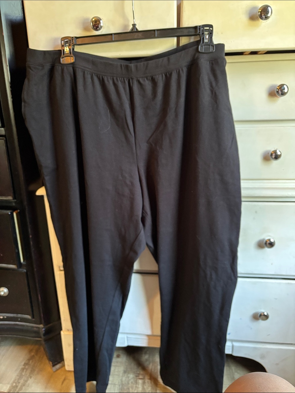 Catherines Black Stretch Knit Joggers